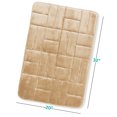 thumbnail image 2 of Clara Clark Bathroom Rugs, Velvet Memory Foam Bath Mat, Ultra Soft Non Slip and Absorbent - Tiled - Large - Beige, 2 of 6