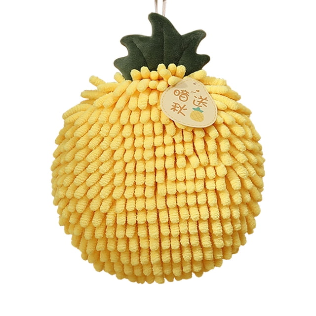 Ohufall Fuzzy Ball Hand Towel With Hanging Loop For Bathroom Cute Fruit Decorative Ball Towel Soft Absorbent Ball Towel Sets For Kitchen Bathroom Hand Towels For Bathroom