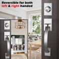 thumbnail image 3 of Front Double Door Traditional Style Keyed Entry Door Handleset with Lever Handle in Matte (Keyed and Dummy Set) MDHSTDBSETBR, 3 of 6