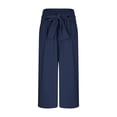 thumbnail image 4 of Men Solid Casual Pockets Outdoor Straight Type Elastic Waist Pants Trousers, 4 of 6