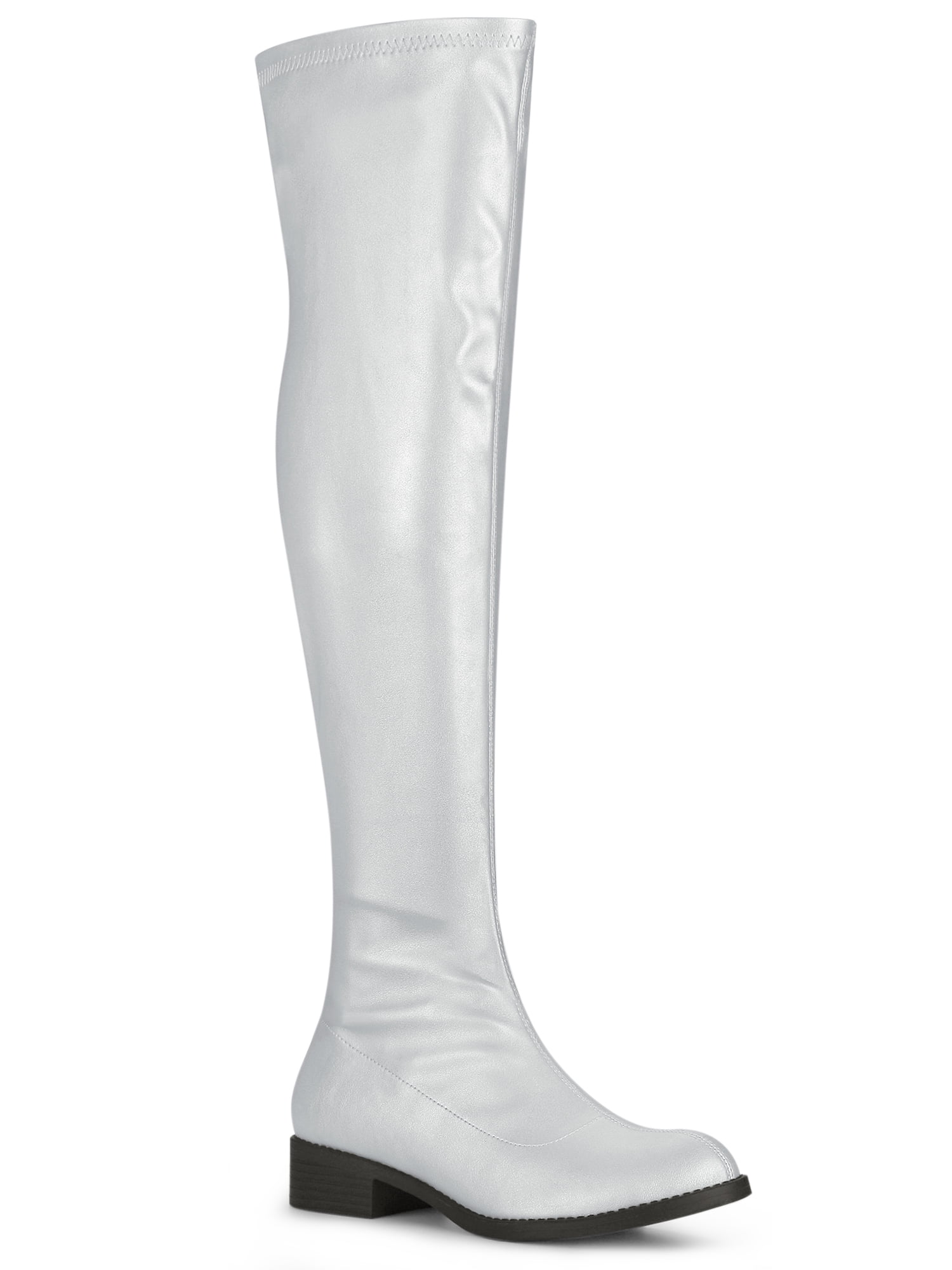 Bottes Hautes à Talons Carrés et Bout Rond pour Femmes de Unique Bargains