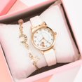 thumbnail image 1 of crativent 2piece Sweet And Cute Quartz Bracelet Watch With Cartoon Pattern Gift For Kids ABS Quartz Watch 1Set, 1 of 5