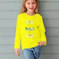 thumbnail image 5 of RXIRUCGD Chemises à Manches Longues pour Filles, Col Rond Mignon, Blouses Décontractées Élégantes (Jaune, Taille : 5 Ans), 5 of 5