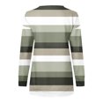 thumbnail image 4 of 2023 Chandail de Mode pour Femmes Rabais de 50 % Liquidation Hauts pour Femmes Automne Manches Longues Chandail Ample Chemise Chic Décontractée Chandails à Rayures à Col Rond pour Dames, 4 of 5