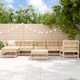 thumbnail image 1 of vidaXL 8 Piece Garden Lounge Set with Cushions Solid Wood, 1 of 5