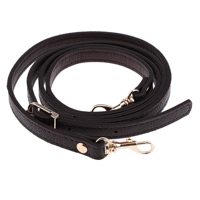 Milaget Adjustable narrow shoulder straps, shoulder strap, carrying strap, leather strap Deep Brown