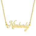thumbnail image 1 of KISPER Collier Pendentif Prénom Personnalisé en Acier Inoxydable Plaqué Or 18K, 1 of 6