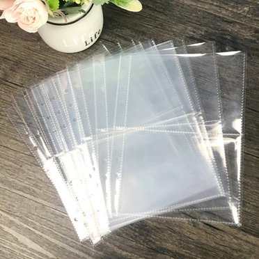 Luckyn Multi Compartments Binder Photo Album 10 Pcs A5 Binder Sleeves Refillable Notebook Photocard Name Card ID Holder
