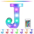 thumbnail image 2 of Colorful Light Up Letters Led Letter Lights with Remote 18 Colors Letters with Lights for Wedding Birthday Party Lamp Christmas Home Bar Decoration - Diamond Design Battery Powered, 2 of 8