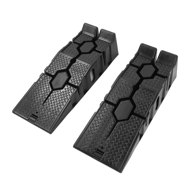 2PCS Car Ramps 6in Car Lift 2.5 Ton Load Bearing Heavy Duty Truck Ramps Multifunctional for Home Garage Vehicle Maintenance