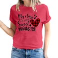 thumbnail image 2 of Pisexur T-shirt de la Saint-Valentin Haut T-shirt de la Saint-Valentin pour Femme Amour Imprimé T-shirt à Manches Courtes Haut à Manches Courtes Col Rond Haut/chemise, 2 of 5