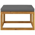 thumbnail image 1 of vidaXL Footrest with Dark Grey Cushion Solid Acacia Wood, 1 of 3