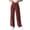 Wine, variant on Timegard Suit Pants for Women Straight Leg Ruched High Waist Formal Casual Office Lightweight Trousers