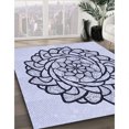 thumbnail image 3 of Ahgly Company Tapis d'Intérieur Rond Lavable en Machine Lavande Bleu Transitionnel, 7 Pieds Rond, 3 of 7