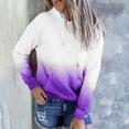 thumbnail image 2 of Penkiiy Chandails à Capuchon pour Femmes Mode Sweat à Capuche Décontracté Patchwork Blouse à Capuche Pull Violet Y2K Vêtements, 2 of 4