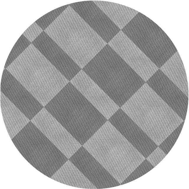 Ahgly Company Tapis Rond Lavable en Machine Intérieur Transitionnel Gris Foncé, 7 Pieds Rond