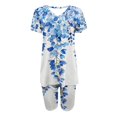 thumbnail image 4 of Blouses pour Femmes, Ensembles de Blouses Décontractées à Manches Courtes Imprimées et Col en V pour Femmes, 4 of 4