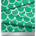 thumbnail image 3 of Soimoi Green Modal Satin Fabric Curve Hand Drawn Print Sewing Fabric Yard 42 Inch Wide, 3 of 3