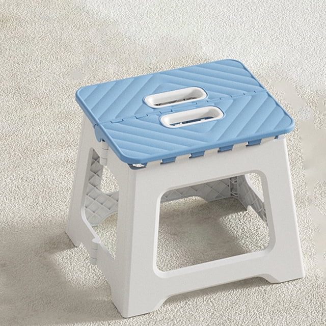 Folding Step Stool ,Tall Plastic 1 Step Stool,Plastic Mini Stool for Home,Portable Single Level Step Ladder Foot Stool for Kitchen,Bathroom,Bedroom,and Garage,Foldable Step Stools for Kids and Adults