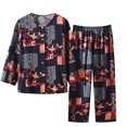 thumbnail image 1 of Penkiiy Ensemble de Pyjama Capri pour Femme Haut de Nuit avec Pantalon Capri Ensemble de Sommeil 2 Pcs 4TG Multicolore, 1 of 1
