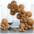 thumbnail image 1 of PartyWoo Chocolate Brown Balloons, 100 pcs Brown Balloons Different Sizes Pack of 18 Inch 12 Inch 10 Inch 5 Inch for Party Birthday Decorations Wedding Decorations, 1 of 8