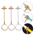 thumbnail image 2 of Ring Clip Hands Free Adjustable Ring Holder Universal Brass Hand Jewelry Rack, 16mm, Gold, 2 of 9