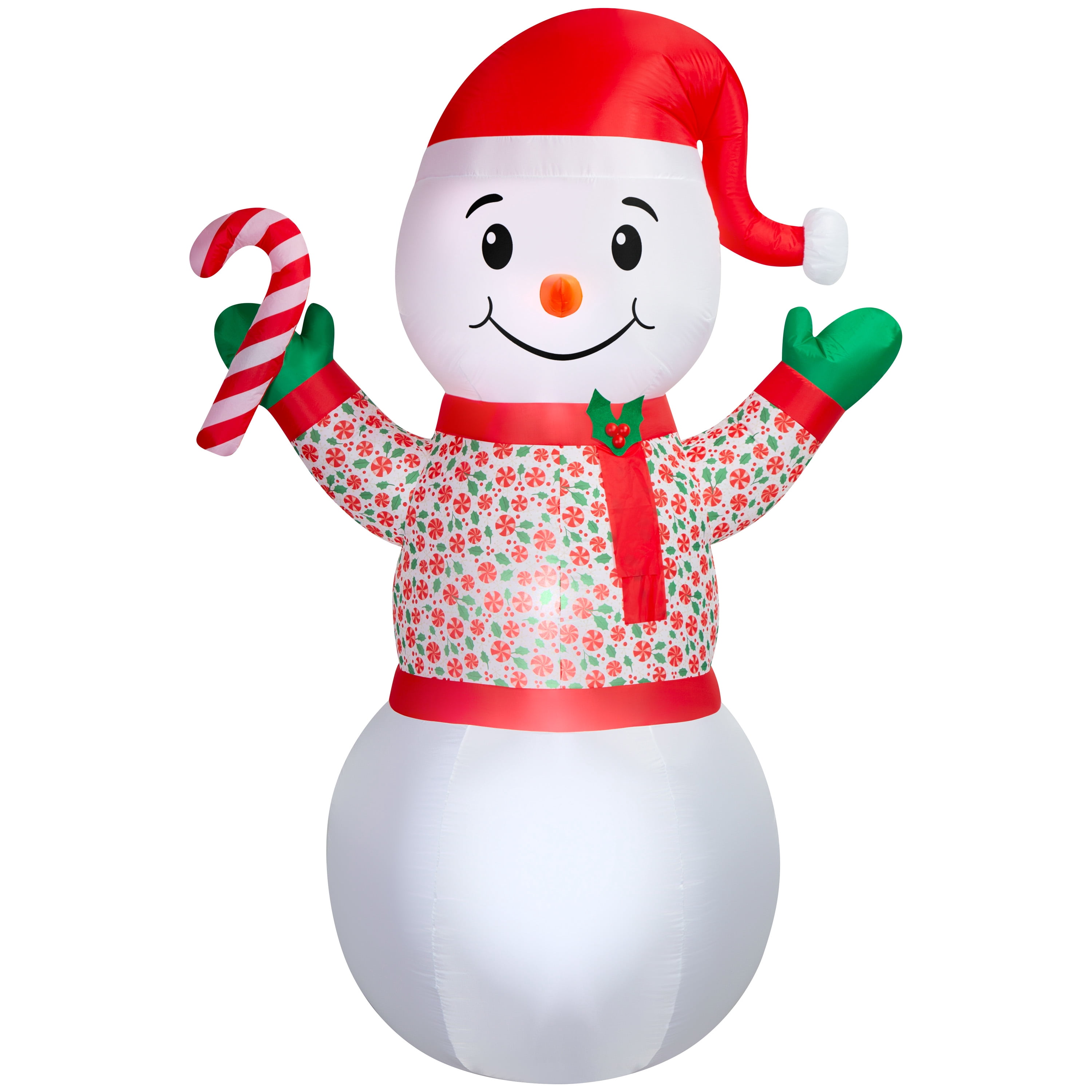 Airblown Christmas Yard Inflatables Light Snowman