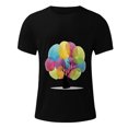 thumbnail image 5 of Qertyioot Hommes Imprimer Manches Courtes Col Rond T-shirt Casual Mode Manches Courtes Été Économies, 5 of 5