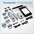thumbnail image 2 of Electric Hair Clippers for Men Cordless Hair Clippers Trimmer Beard Trimmer Kit Bald Head Shaver Men's Haircut Kit for Barber with LCD Display 9 Guide Combs Mens Gifts, 2 of 8