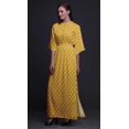 thumbnail image 4 of Bimba Robe Longue d'Été en Rayonne à Imprimé Floral Rose, Manches Kimono, Fente, X-Grand, 4 of 6