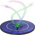 thumbnail image 2 of Colorful Led Solar Fountain With Rotating Nozzle High Power Water Pump With Battery Backup For Pond Swimming Pool, 2 of 8