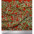 thumbnail image 1 of Soimoi Modal Satin Fabric Leaves Panel Print Fabric by the Yard 42 Inch Wide, 1 of 3