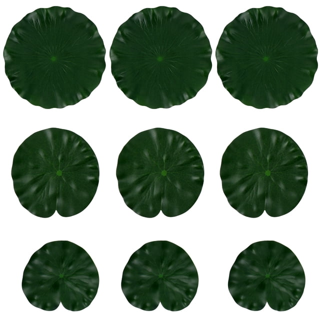 SHISUYAN 9PCS Lily Pads Simulation Lotus Leaves Water Lily Ornament for Pool Pond
