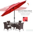 thumbnail image 4 of Outsunny Parasol de Patio 9 Pi à 3 Niveaux, Parasol de Marché Extérieur, Rouge, 4 of 10