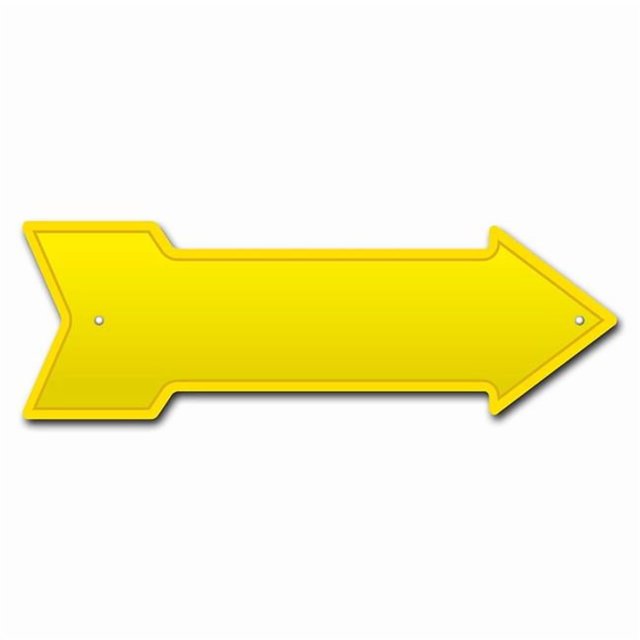 SignMission P-ARROW8-999538 8 x 24 Po Large Flèche Jaune Signe