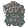 thumbnail image 1 of Inkdotpot Real Rose Gold Foil Bracket Shape Paper Hang Tags Happy Birthday Favor Tags Pack Of 100, 1 of 6