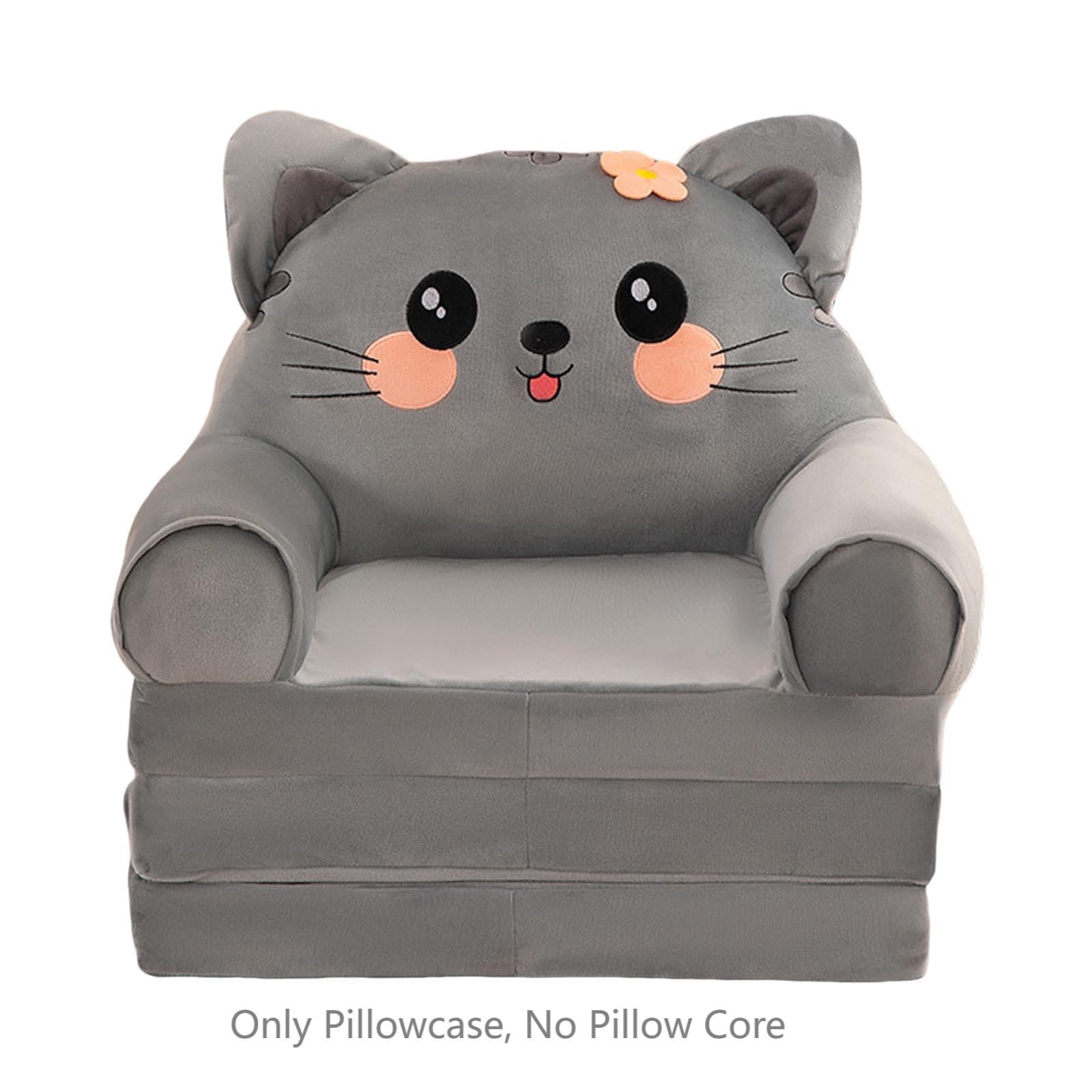 Folding Children's Sofa Backrest Armchair 2 in 1 Folding Children's Sofa Cute Cartoon Lazy Sofa Without Padding or Padding Core