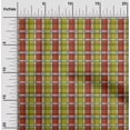 thumbnail image 1 of oneOone Polyester Lycra Lime Green Fabric Madras Check Craft Projects Decor Fabric Printed By The Yard 56 Inch Wide, 1 of 1