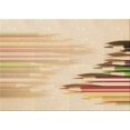 thumbnail image 1 of Ahgly Company Machine Washable Indoor Rectangle Transitional Khaki Gold Area Rugs, 2' x 5', 1 of 7