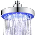 thumbnail image 1 of Amdohai LED Shower Head with 3Color Flash Light 6 Inch Rain Showerhead High Pressure Bathroom Shower Head with Polished Chrome Bath Rain Shower Head Replacement, 1 of 7
