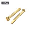 thumbnail image 3 of Unique Bargains M3x25mm Brass Machine Screws, Phillips Pan Head Fastener Bolts 10Pack, 3 of 5
