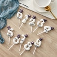 thumbnail image 4 of Pudcoco Numeral Birthday Candles Cake Topper with Bowknot Hat for Boys Girls, 4 of 7