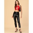 thumbnail image 3 of INSPIRE CHIC Camisole Métallique pour Femme à Découpes, Dos Nu, Haut Tube à Col Licou Rouge m, 3 of 6