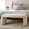 thumbnail image 1 of Better Homes & Gardens Juliet Velvet Banc, Beige, 1 of 5