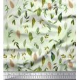 thumbnail image 1 of Soimoi Green Velvet Fabric Flower Leaves Decor Fabric Printed Yard 60 Inch Wide, 1 of 3