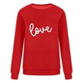 thumbnail image 4 of TIMIFIS Chandails en Molleton de la Saint-Valentin pour Femmes Chandail Cœur Mode Manches Longues Col Rond - Printemps/été, 4 of 4