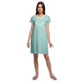 thumbnail image 3 of Moomaya Chemise de Nuit à Manches Courtes Imprimée pour Femmes, Col Rond, en Coton, Vêtement de Nuit, 3 of 5