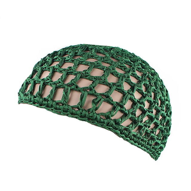 Baberdicy Silk Lined Hair Net - Wig Liner Cap with Satin Edging, Protective Sleep Bonnet, Green One Size