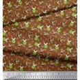 thumbnail image 2 of Soimoi Cotton Duck Fabric Leaves,Watermelon & Rabbit Kids Print Fabric by The Yard 42 Inch Wide, 2 of 3
