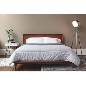 ViscoSoft Down Alternative Comforter Twin Size | Reversible Microfiber Gray Duvet Cover Insert